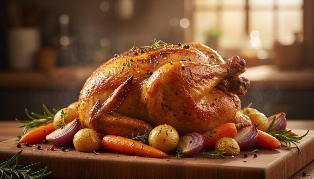 Maîtrisez l’art du poulet rôti : guide complet pour une cuisson parfaite au four